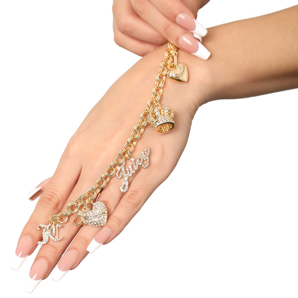Juicy Couture Charm Bracelet With Pave Accents