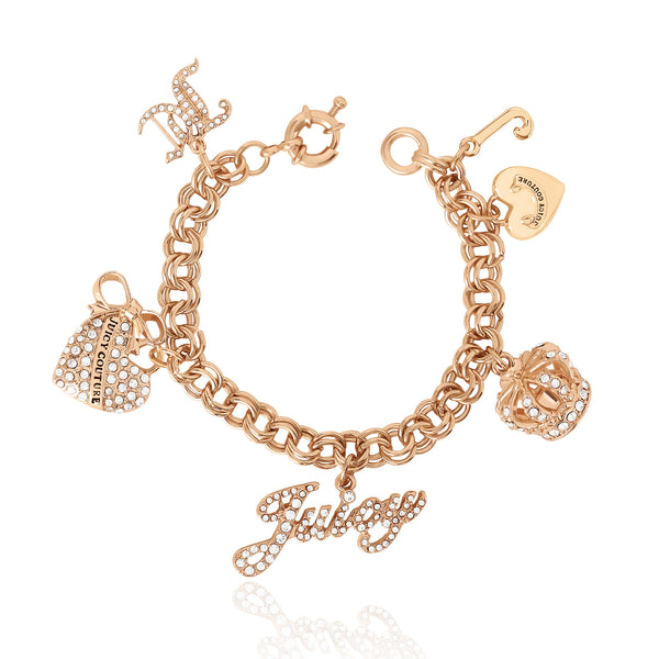 Juicy Couture Charm Bracelet With Pave Accents