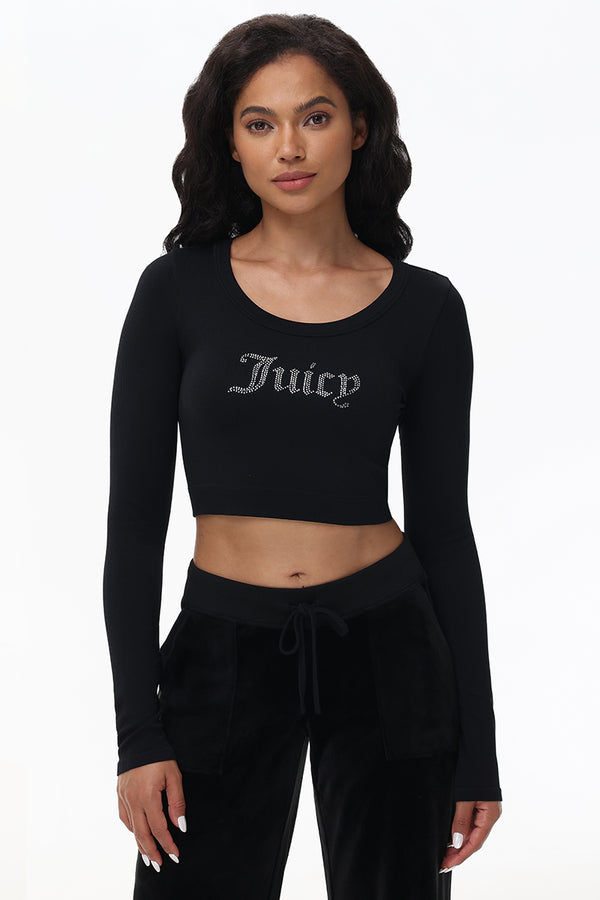 juicy couture Cropped Long Sleeve Baby Tee