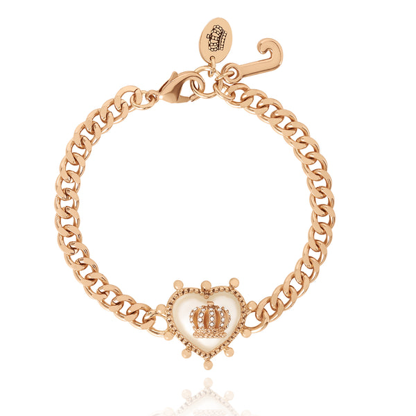 juicy couture Crown Heart Charm Chain Bracelet