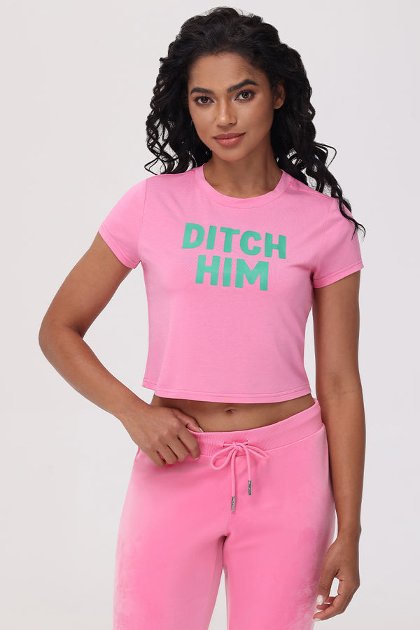 Juicy Couture Ditch Him Baby Tee
