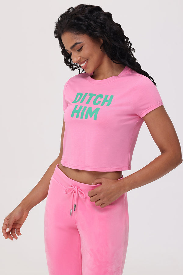 Juicy Couture Ditch Him Baby Tee