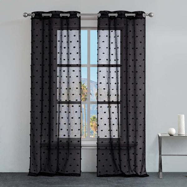 Juicy Couture Evelyn Polka Dot Sheer Curtains
