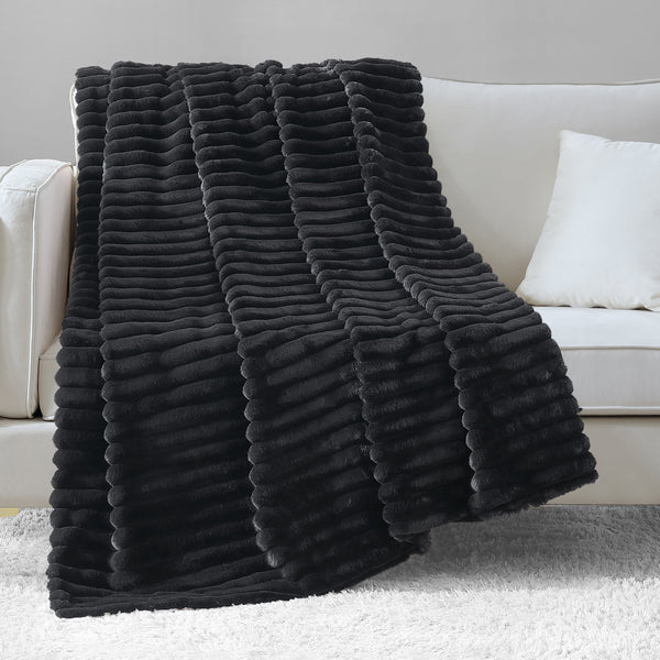 Juicy Couture Faux Fur Throw Blanket