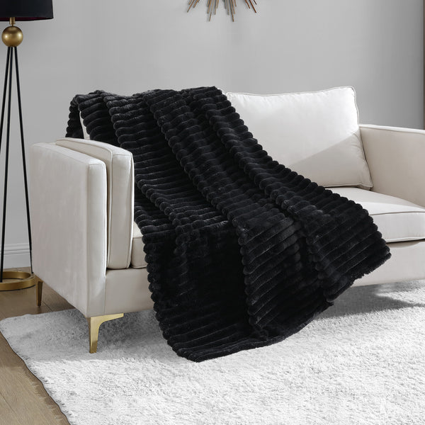 juicy couture Faux Fur Throw Blanket