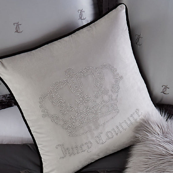 Juicy Couture Gothic Rhinestone Crown Pillow