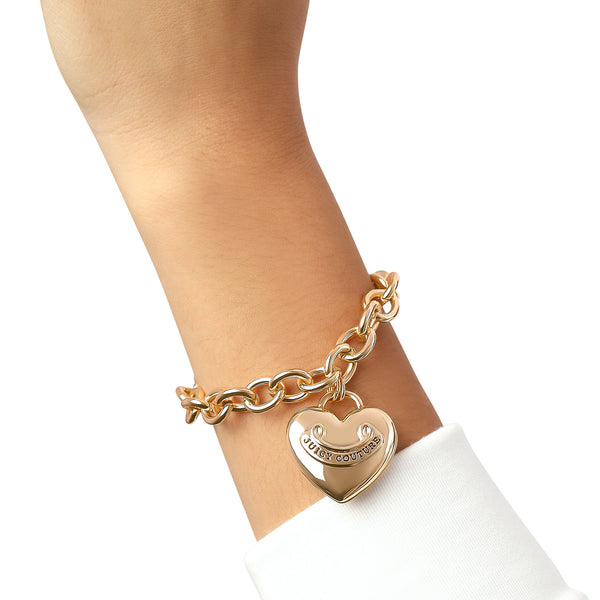 Juicy Couture Heart Charm Chain Bracelet