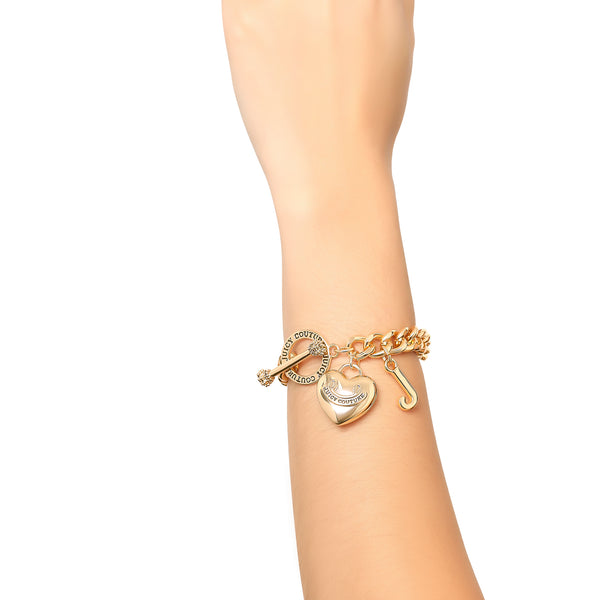 Juicy Couture Heart Charm Toggle Bracelet