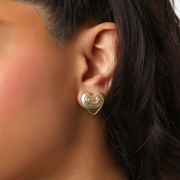 Juicy Couture Heart Stud Earrings
