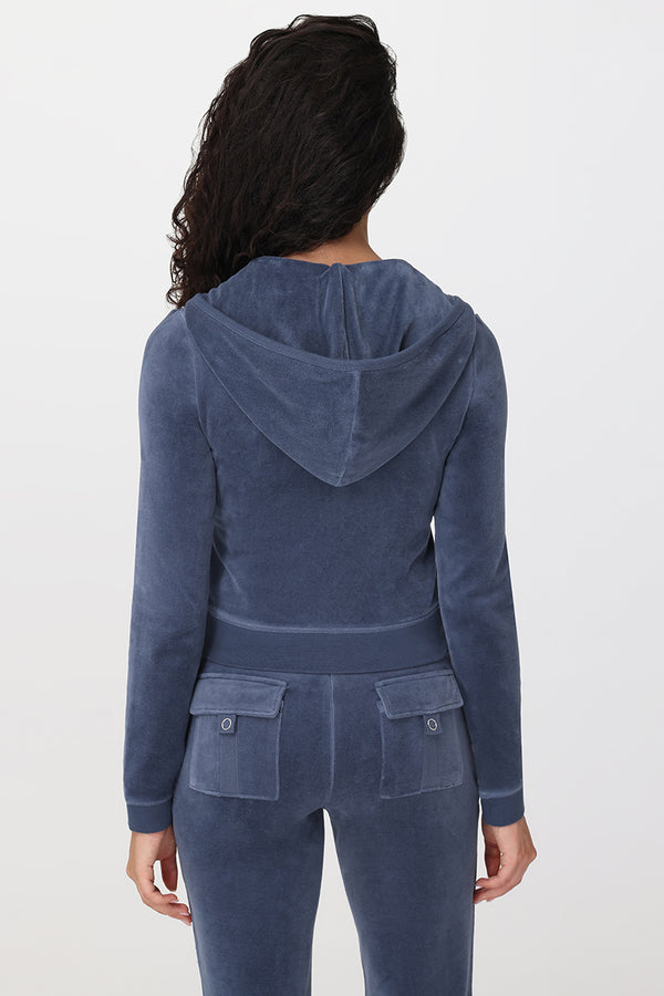 Juicy Couture Heritage Cotton Velour Hoodie