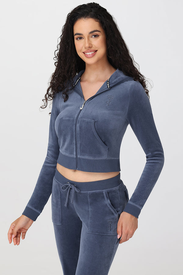 Juicy Couture Heritage Cotton Velour Hoodie