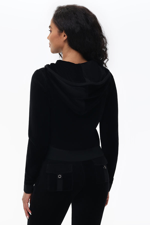 Juicy Couture Heritage Cotton Velour Hoodie