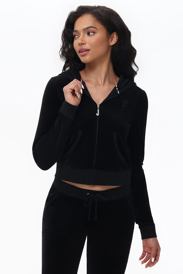 juicy couture Heritage Cotton Velour Hoodie