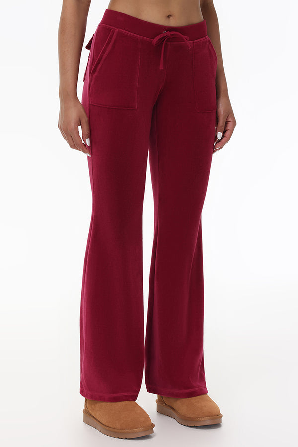 Juicy Couture Heritage Cotton Velour Track Pants