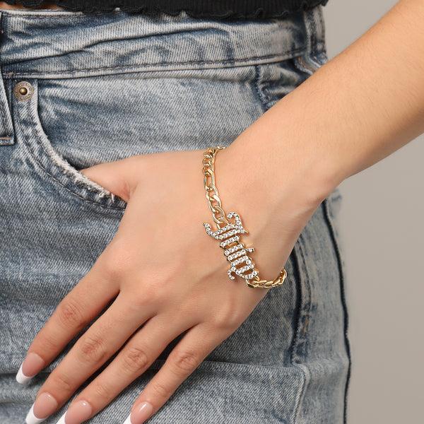 Juicy Couture Juicy Script Crystal Chain Bracelet