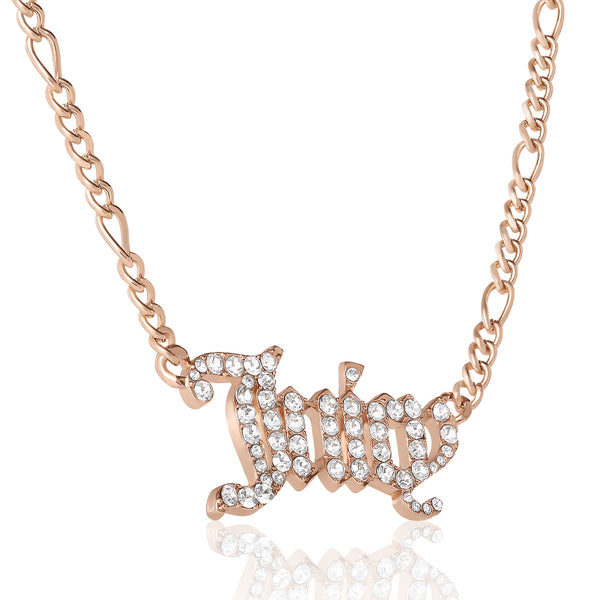 Juicy Couture Juicy Script Crystal Chain Necklace