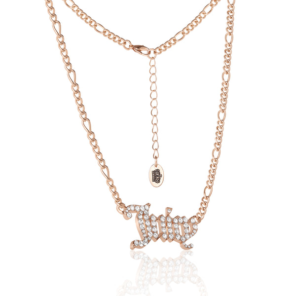 Juicy Couture Juicy Script Crystal Chain Necklace