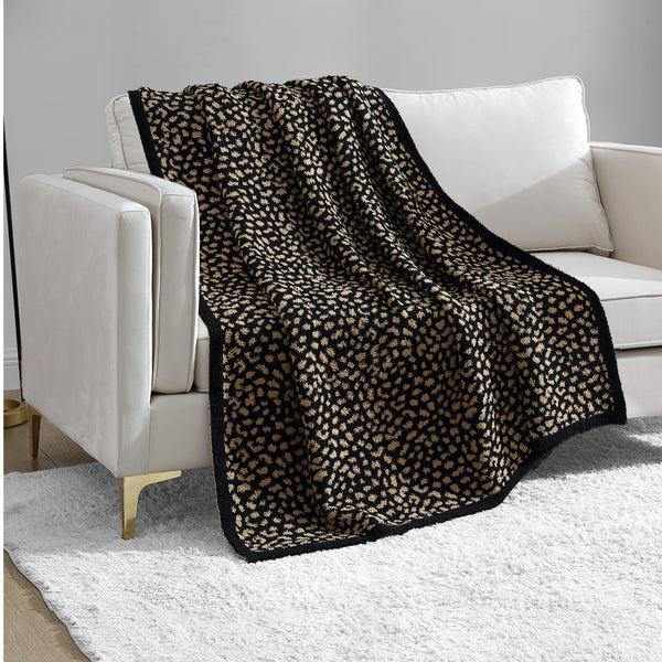 Juicy Couture Leopard Print Throw Blanket