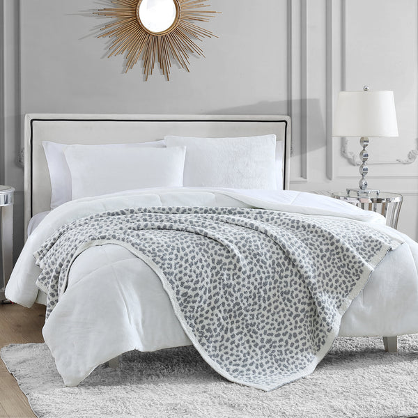 Juicy Couture Leopard Print Throw Blanket