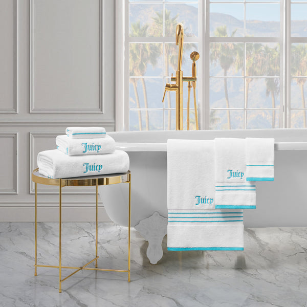 Juicy Couture Neon Border Bath Towel Set