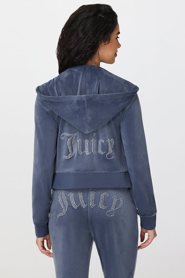 Juicy Couture OG Big Bling Velour Hoodie
