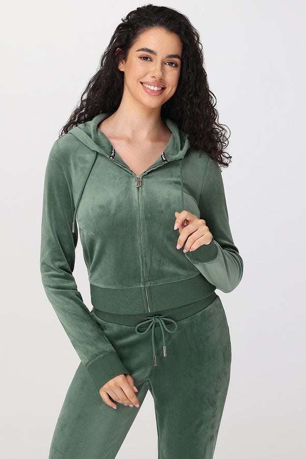 Juicy Couture OG Big Bling Velour Hoodie