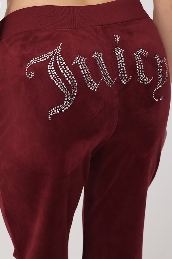 Juicy Couture OG Big Bling Velour Track Pants