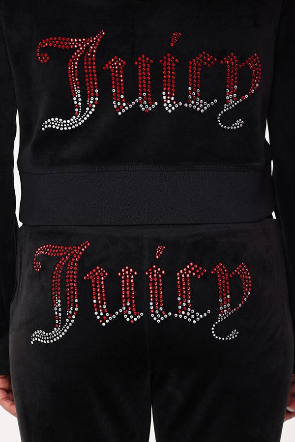 Juicy Couture Ombre Big Bling Velour Hoodie