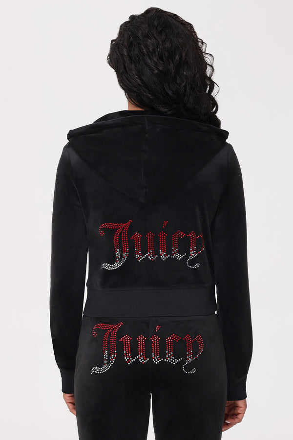 juicy couture Ombre Big Bling Velour Hoodie