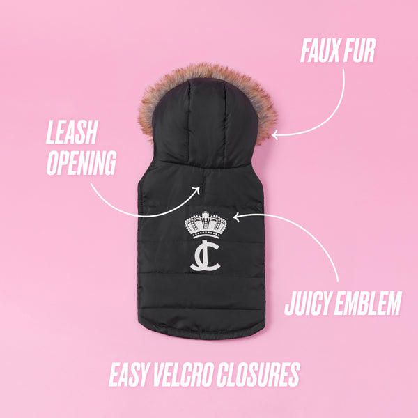 Juicy Couture Pet Faux Fur Hooded Jacket