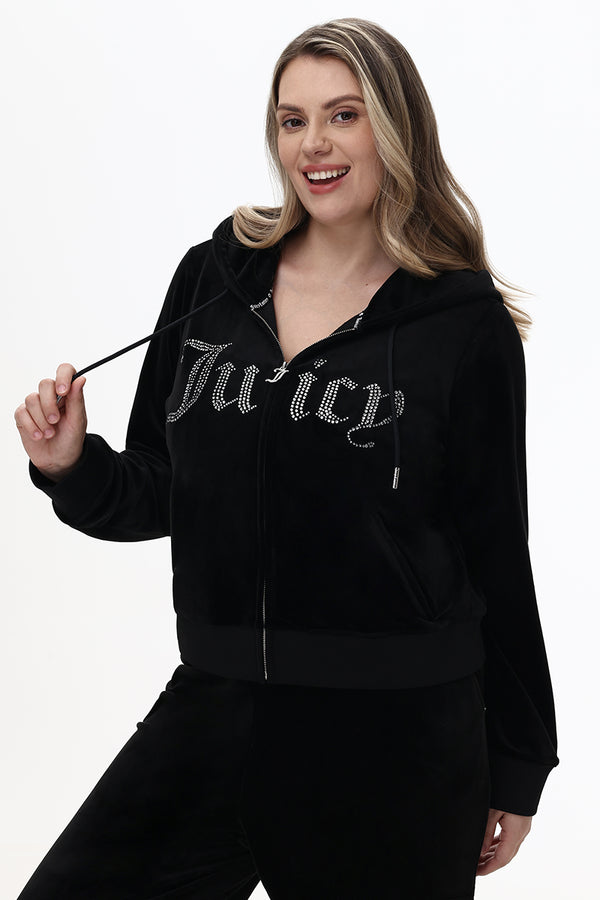 Juicy Couture Plus-Size Front Bling Hoodie