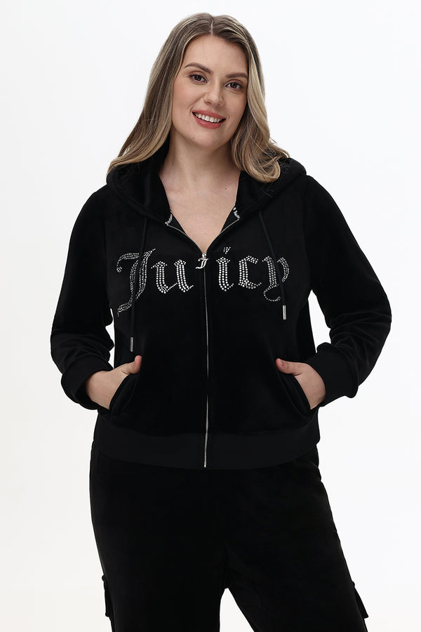 juicy couture Plus-Size Front Bling Hoodie