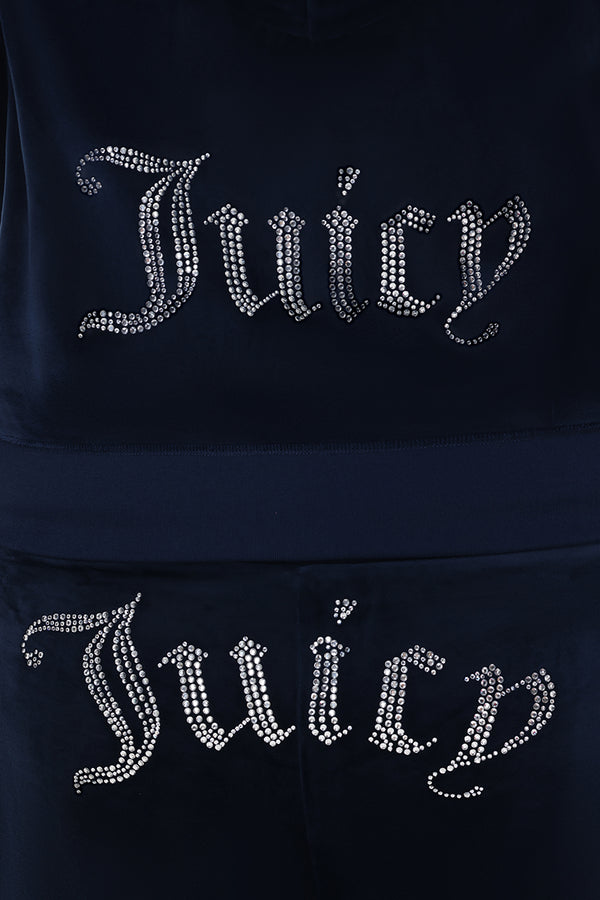 Juicy Couture Plus-Size OG Big Bling Velour Hoodie