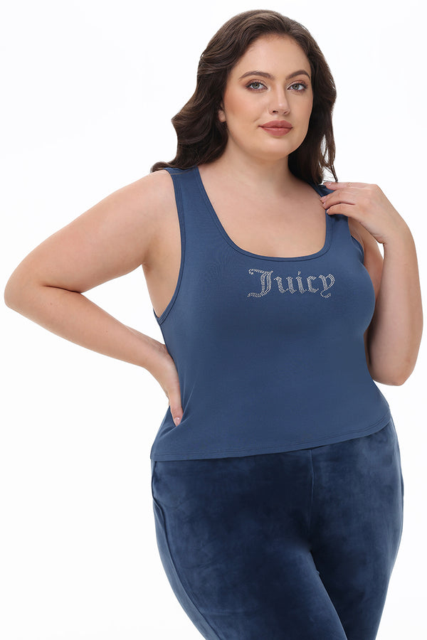 juicy couture Plus-Size Small Bling Tank Top