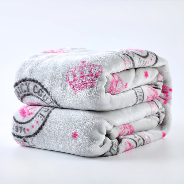 Juicy Couture Plush Throw Blanket