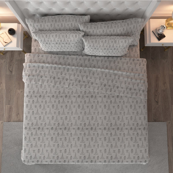 Juicy Couture Printed Microfiber Sheet Set