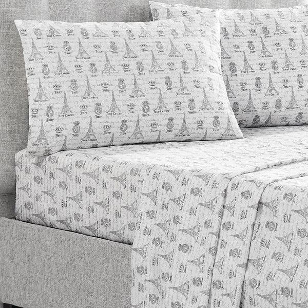 Juicy Couture Printed Microfiber Sheet Set