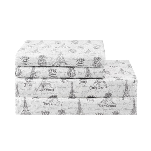 juicy couture Printed Microfiber Sheet Set