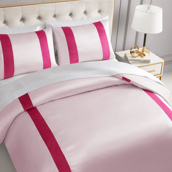 Juicy Couture Satin Velvet Stripe Comforter Set