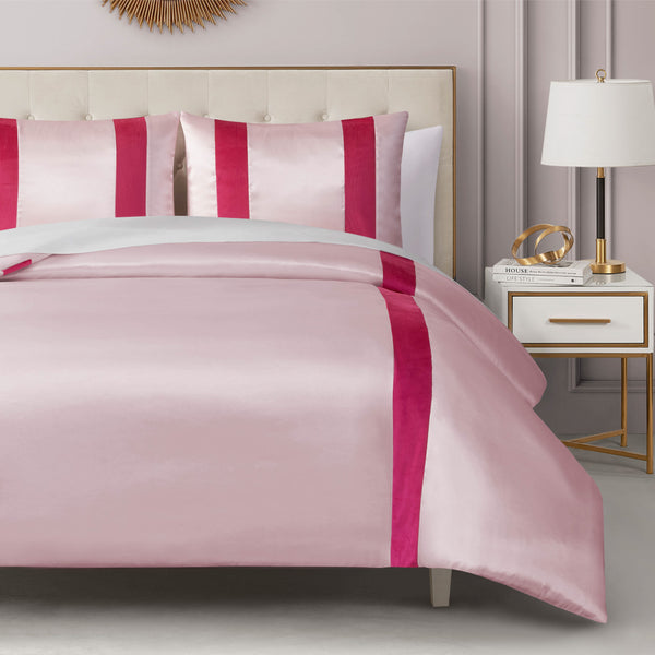 Juicy Couture Satin Velvet Stripe Comforter Set