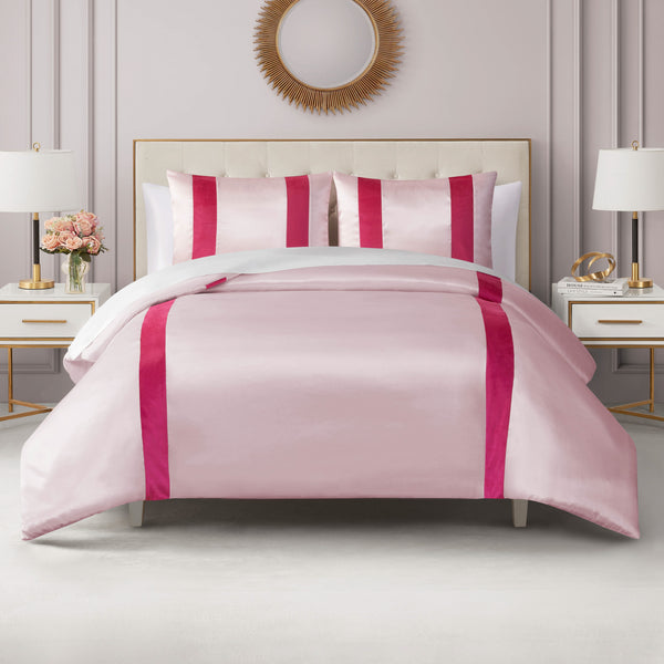 juicy couture Satin Velvet Stripe Comforter Set