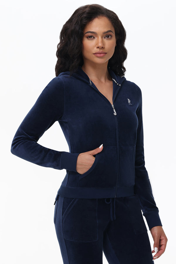 Juicy Couture Scottie Cotton Velour Hoodie