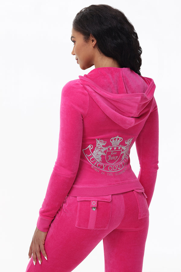 juicy couture Scottie Cotton Velour Hoodie