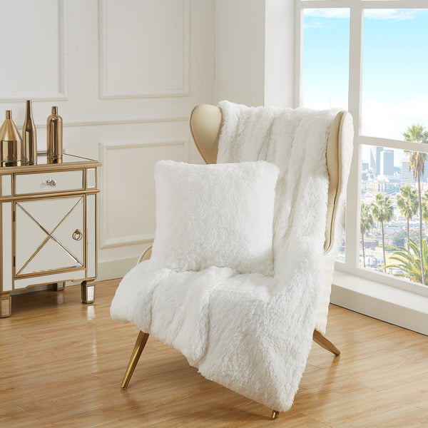 Juicy Couture Shaggy Faux Fur Plush Blanket