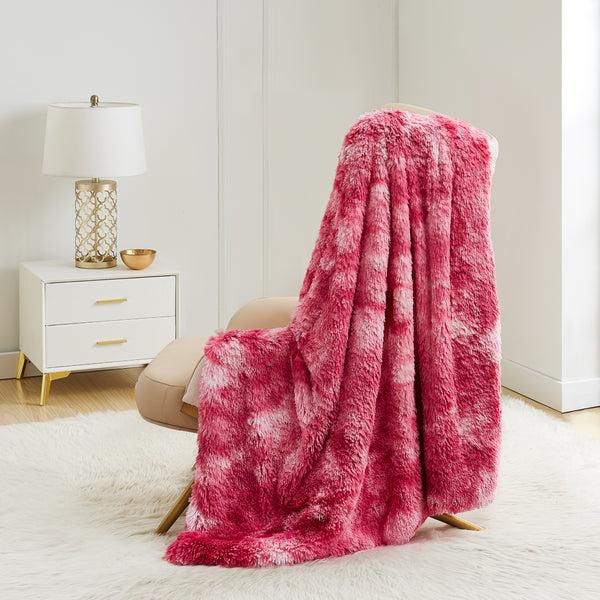 Juicy Couture Shaggy Faux Fur Plush Blanket