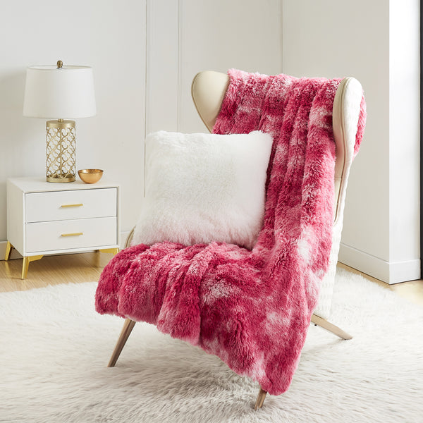 Juicy Couture Shaggy Faux Fur Plush Blanket