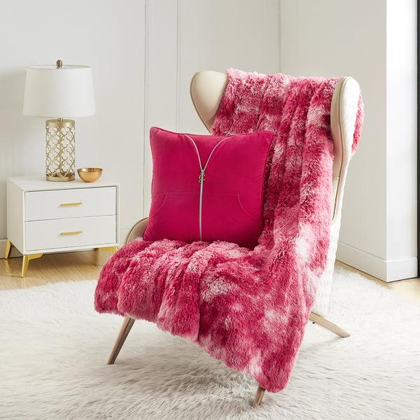Juicy Couture Shaggy Faux Fur Plush Blanket