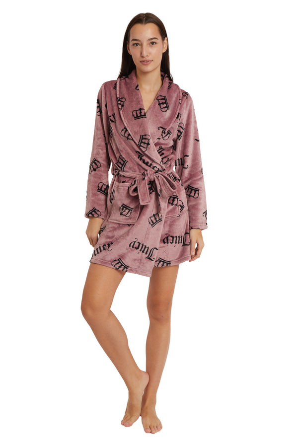 juicy couture Shawl Collar Plush Robe