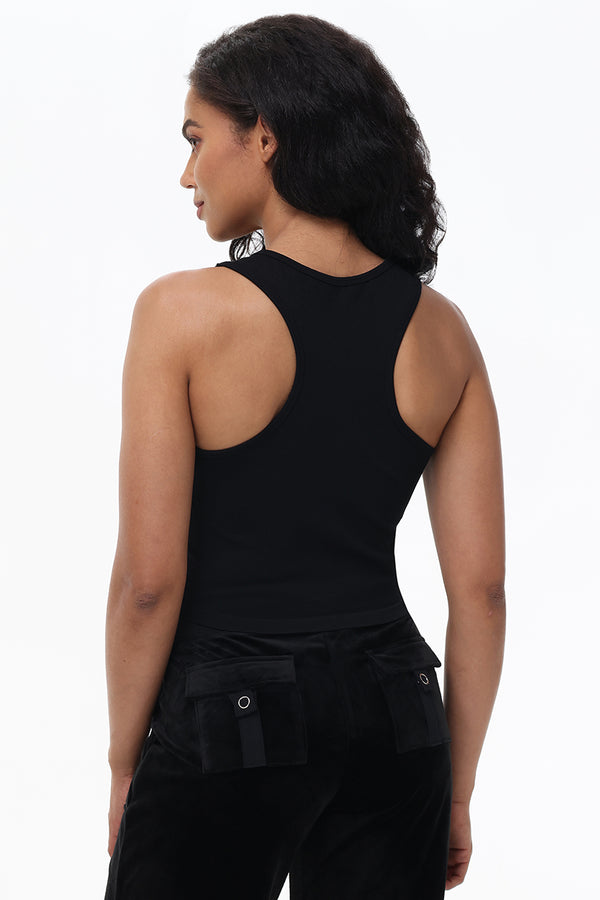 Juicy Couture Small Bling High Neck Crop Tank