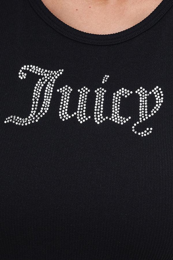 Juicy Couture Small Bling High Neck Crop Tank